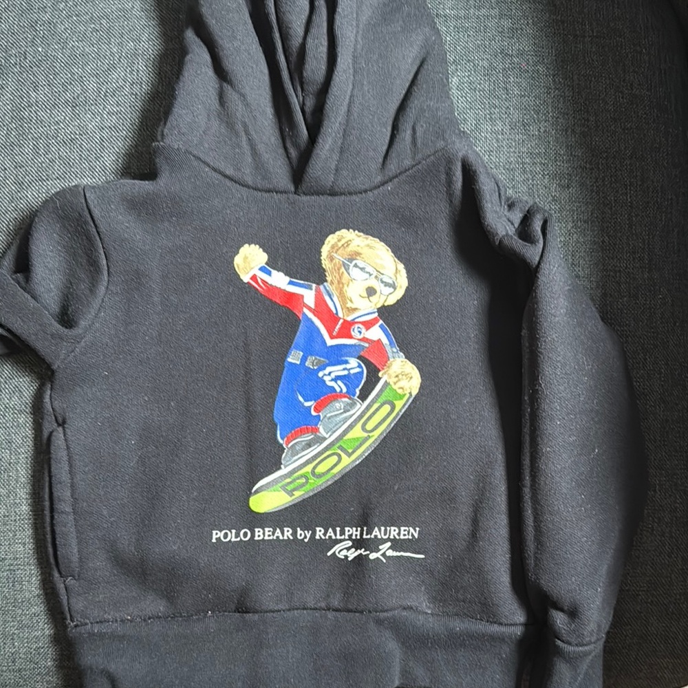 Ralph Lauren Polo Bear Black Hoodie